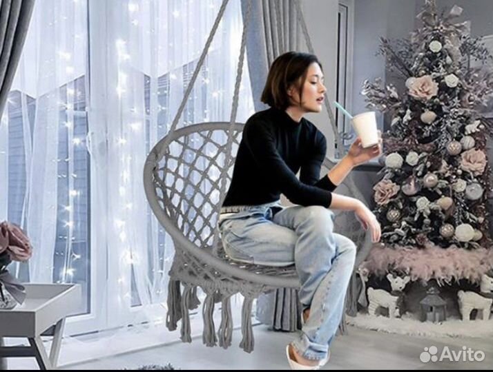 Качели подвесные кресло плетеное бохо