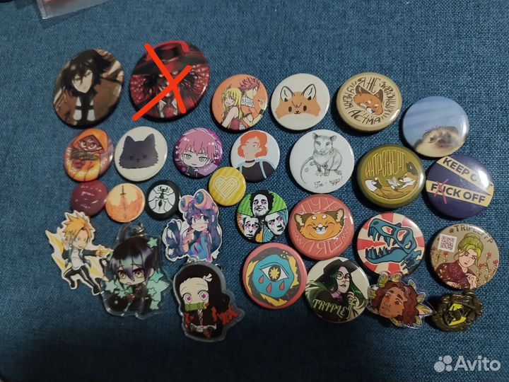 Мерч аниме значки брелки пины подвески кольцо