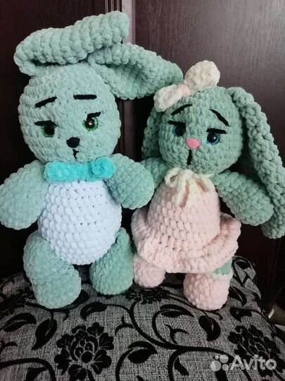 Игрушки из плюшевой пряжи ручная работа