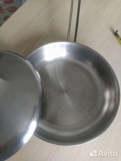 Сковорода Тефаль большая всмпо нержавейка