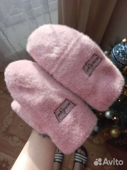 Варежки женские зимние мягкие