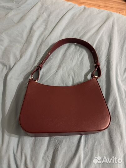 Сумка натуральная кожа бордовая
