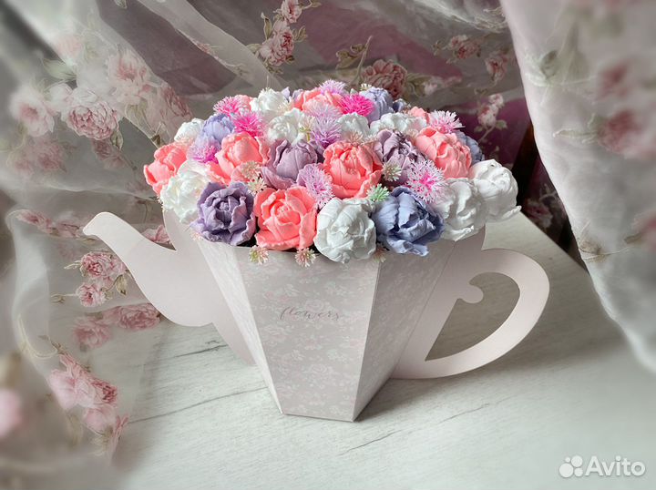 Мыло ручной работы День учителя тюльпаны