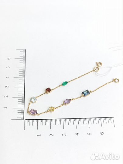 Золотой браслет с камнем