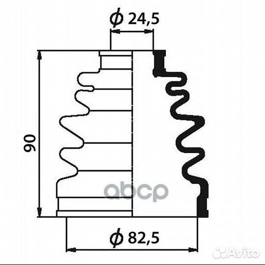 Пыльник ШРУСа внутреннего /24,5*82,5*90/ CB1-10