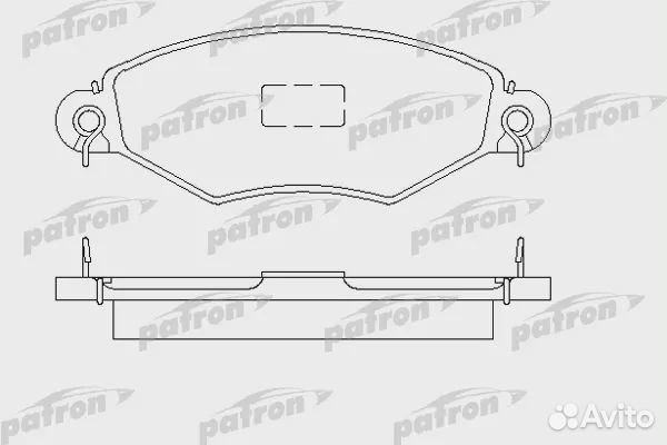 Patron PBP1135 Колодки тормозные peugeot 206 98- п