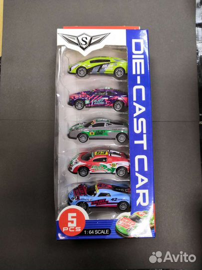 Набор металлических машинок 5 шт