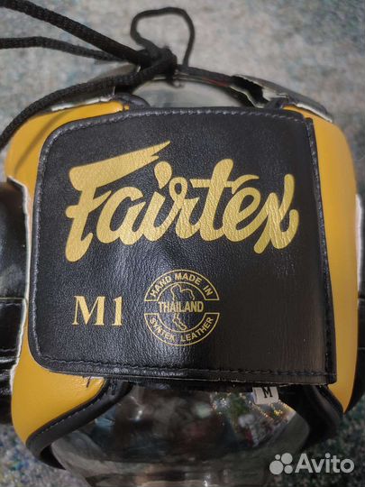 Шлем боксерский новый Fairtex M1 gold размер М