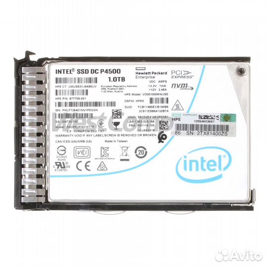 SSD накопитель 1TB U2 NVMe HP 2.5 (880241-001)