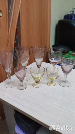 Штофы и графины СССР цветное стекло
