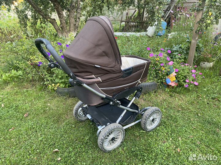Коляска emmaljunga 2 в 1 коричневая