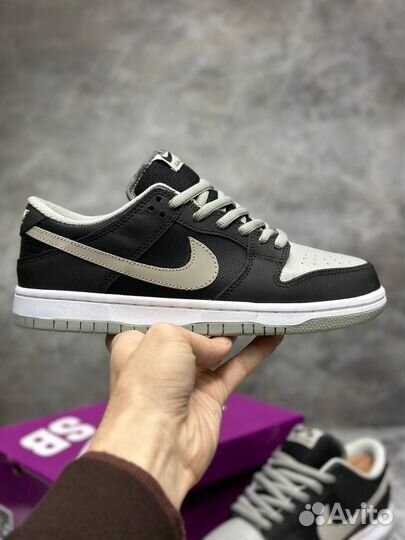 Кроссовки Nike Sb Dunk Low Black с мехом