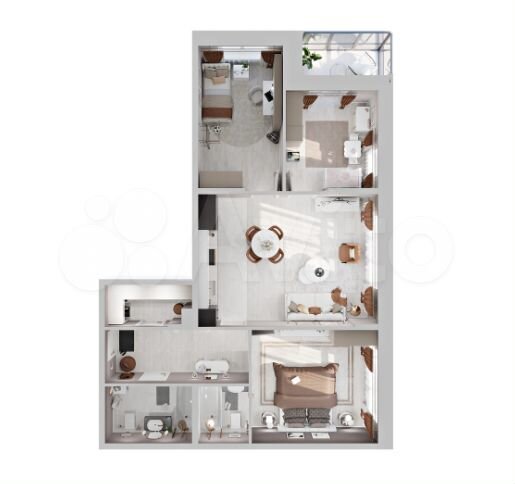 3-к. квартира, 91,3 м², 16/18 эт.