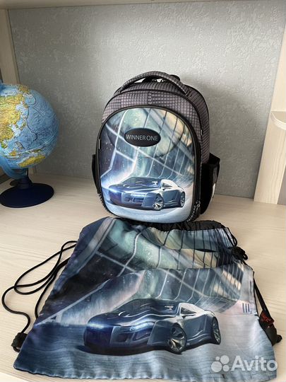 Рюкзак школьный с сумкой для обуви для мальчика бу