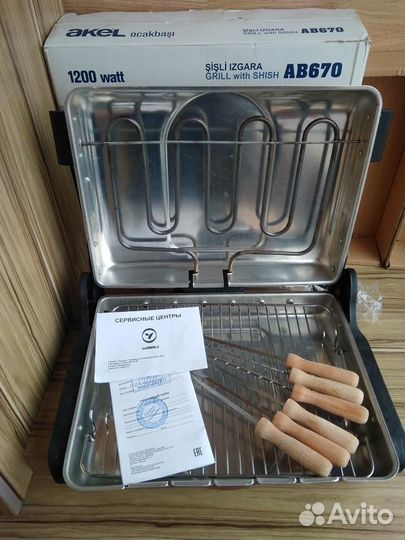 Электро шашлычница akel ав-670