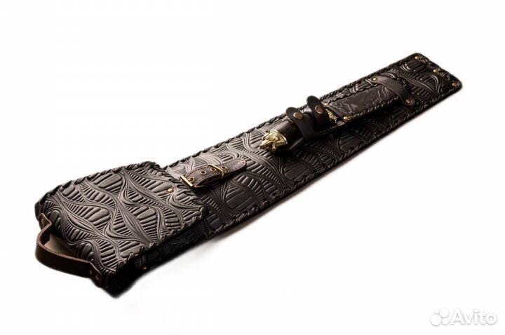 Чехол арт широкий нат.кожа тиснение с ножом