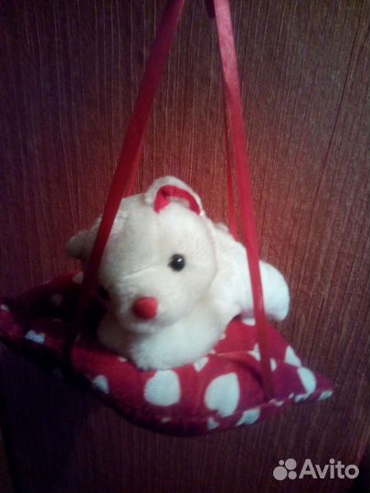 Собачка на подушке, мягкая игрушка