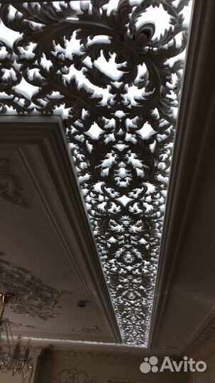 3D потолки с подсветкой из акрилового гипса