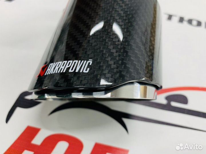 Насадка Akrapovic 89 mm одинарная new