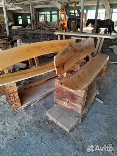 Столы лавочки из дерева