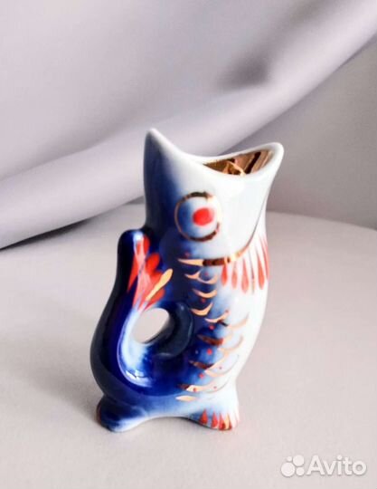 Рыбка.Рюмка.Стопка.зик конаково.Солонка.фарфорссср