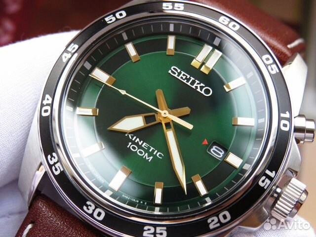 Часы Seiko (Сейко) Kinetic CS Sports Izumrud купить в Москве | Личные вещи  | Авито