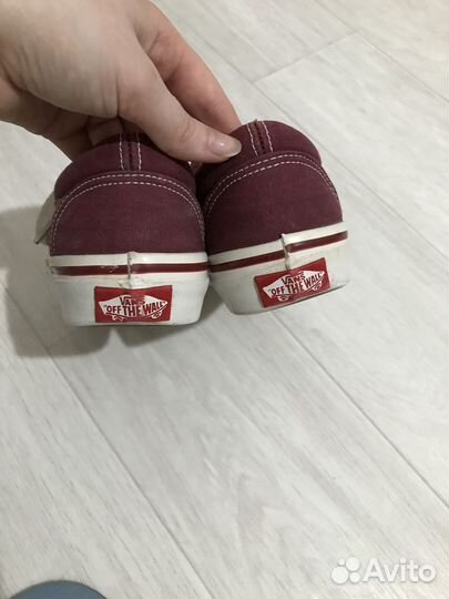 Кеды vans цвет бургундии