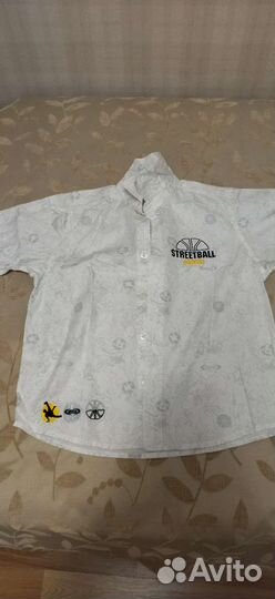 Рубашка белая для мальчиков