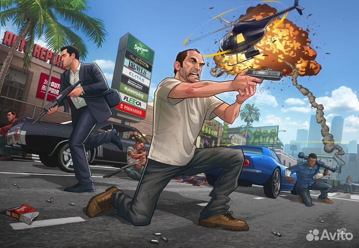 GTA 5 Premium 1000000 ключ Steam гта5 PC Не Аренда