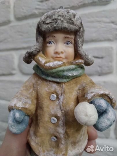 Ватная игрушка ручной работы