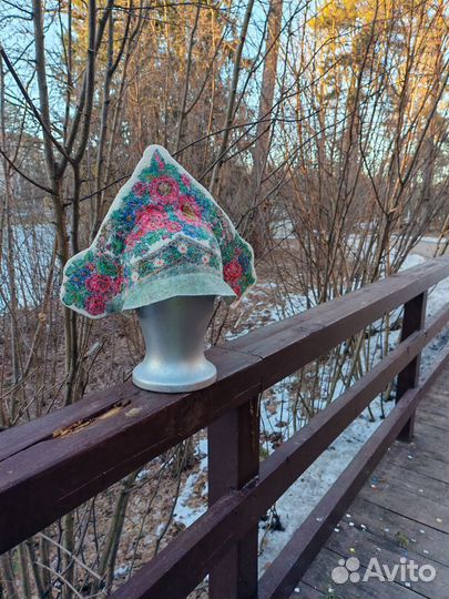 Банная шапка для женщины, кокошник