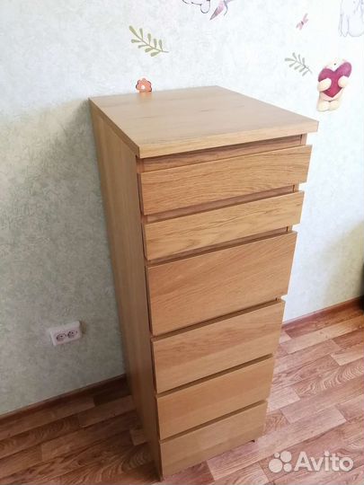 Комод IKEA Мальм с зеркалом 6 ящиков