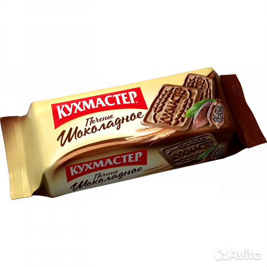 Сахарное печенье Кухмастер Шоколадное 170г