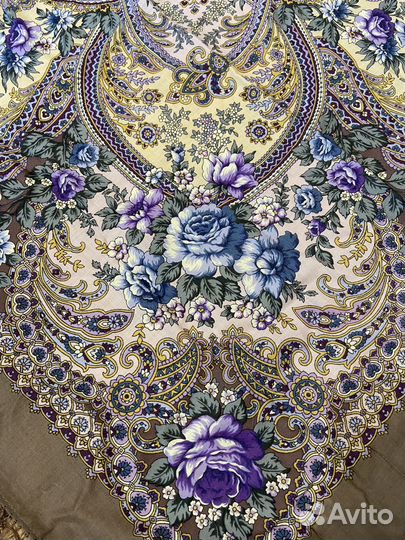 Павловопосадский платок шерсть