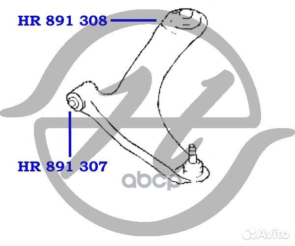 Сайлентблок прав/лев перед HR891308 Hanse