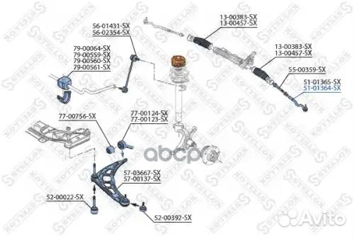 Наконечник рулевой правый BMW E36/Z3 all 90