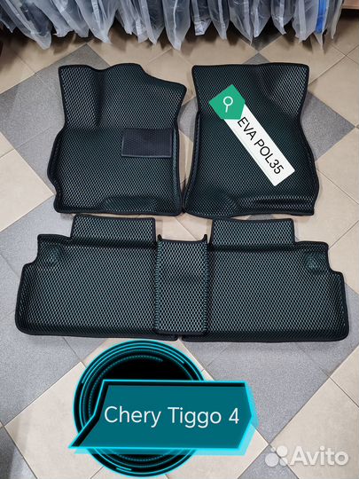 Ева коврики c бортами для Chery Tiggo 4 I