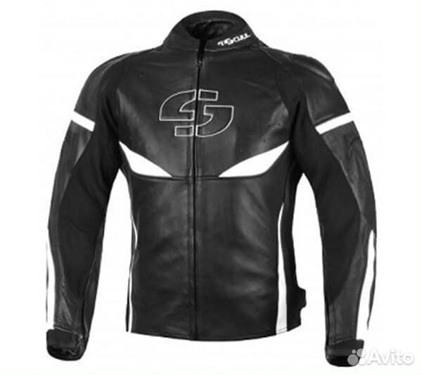 Мотокуртка tschul 890 кожа,черный/белый