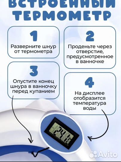 Ванночка для купания новорожденного складная