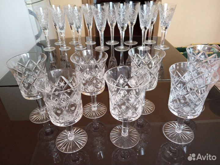 Хрустальные бокалы для вина СССР