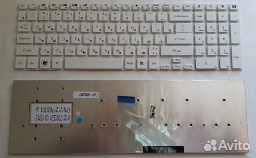 Клавиатура Packard Bell LS11 LS1 NV55 NV57 белая