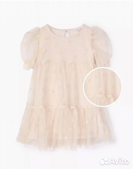 Платье для девочки gloria jeans 104 с сердечками