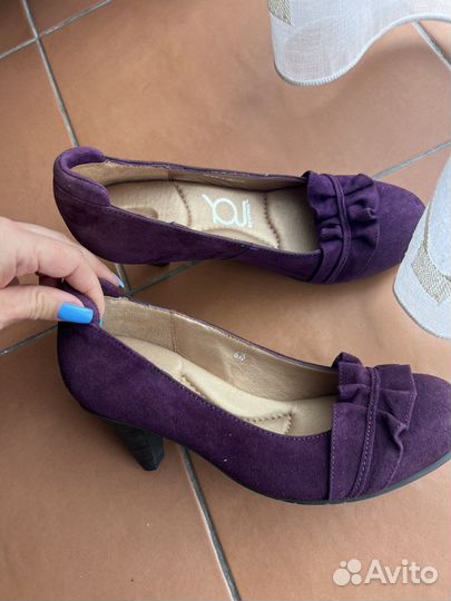 Туфли замшевые