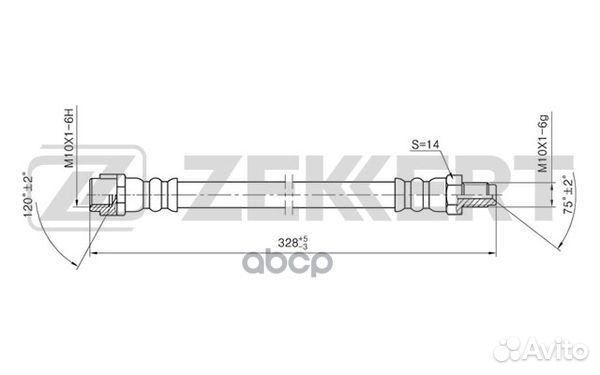 Шланг тормозной задний MB ML (W163) 00- bs-9283