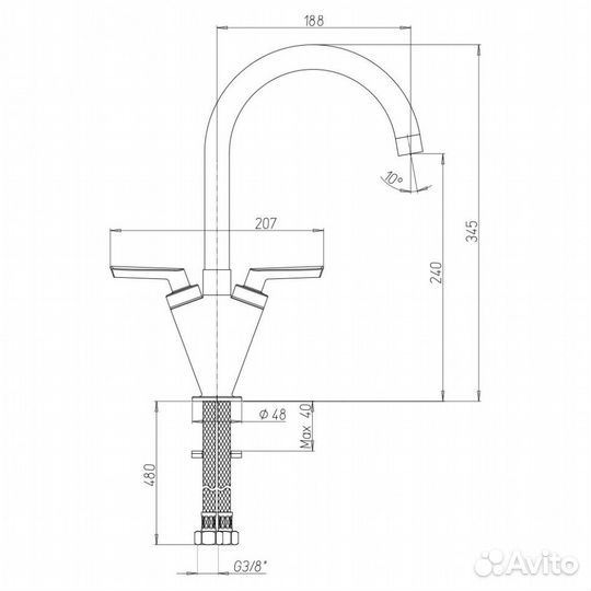 Paini 64CR572npkm Смеситель для кухни