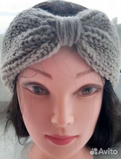 Повязка на голову вязаная женская