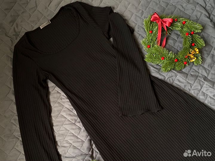 Платье на завязках черное