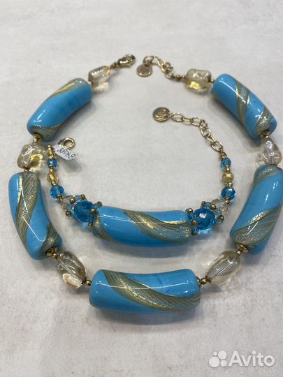 Колье и браслет Antonio Vaccari муранское стекло