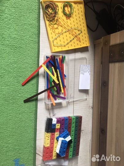 Палочки счетные геостикс, геоборд доска