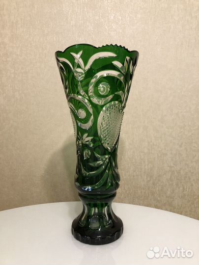 Ваза Бахметьевская Артель, 46 см, Хрусталь